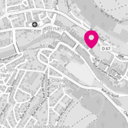 Plan d'accès au bureau WeMa d'Ornans