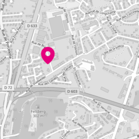 Plan d'accès au bureau WeMa de Saint-Avold